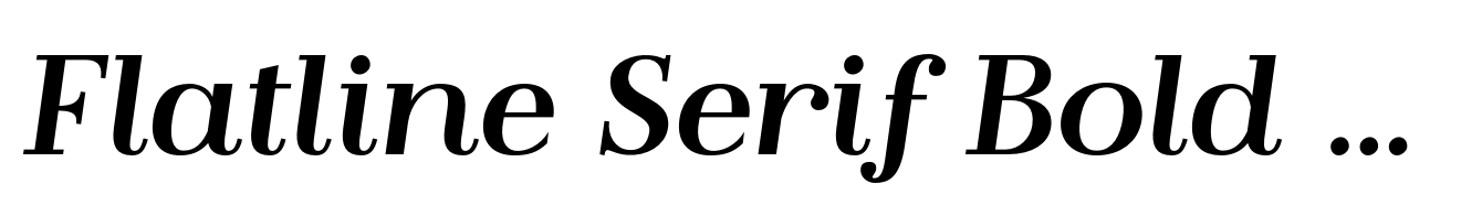 Flatline Serif Bold Italic
